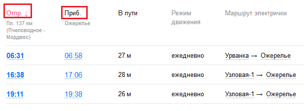 ”Расписание